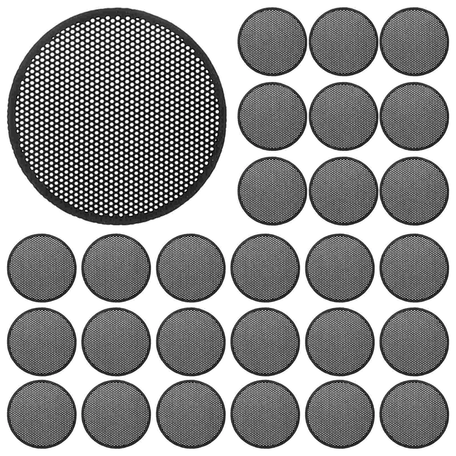 

50 Pcs Speaker Cover Anti Dust Net Stickers PVC Protects Sound Hole Prevents Dust Accumulation Easy Storage Freely Cut