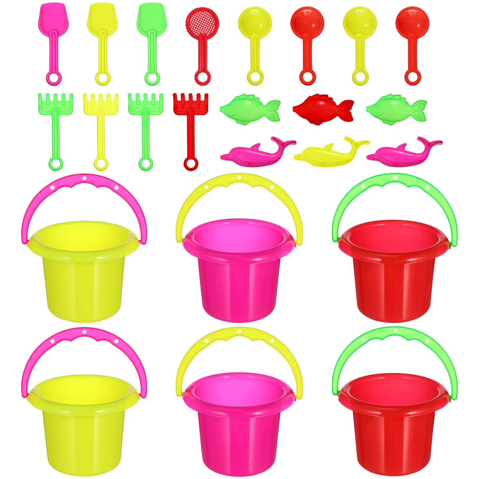 24Pcs Mini Beach Buckets for Kids Small Sand Pails Lightweight Durable Outdoor Play Kid Sand Bucket Mini Bucket Toy