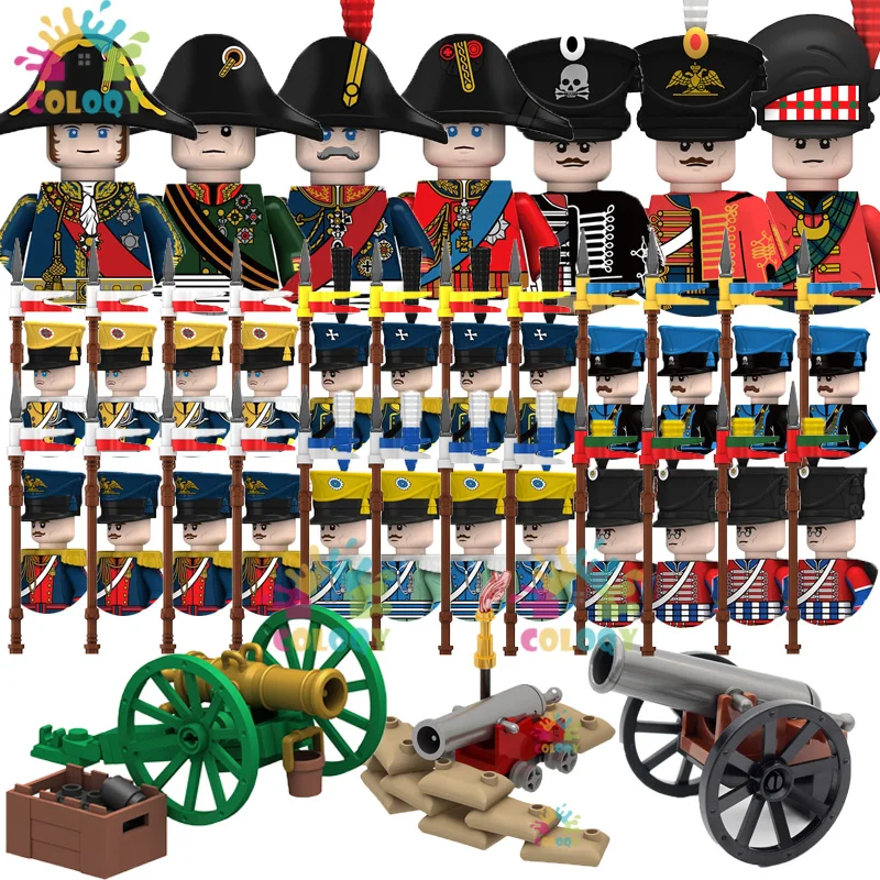 Mainan anak-anak mainan Napoleonic Wars tentara militer blok bangunan Imperial Navy figure mainan Fusilier Inggris untuk anak-anak hadiah Natal