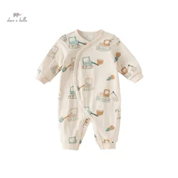 Dave Bella Baby Jumpsuit Romper Newborn Creeper 2024 Spring New Boys Casual Fashion Print Cotton Comfortable Lovely DB1248665