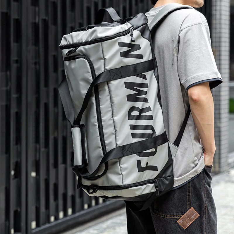 

Дорожный рюкзак для мужчин, многофункциональная спортивная сумка с лямками, спортивная спортивная сумка для коротких поездок, водонепроницаемый походный рюкзак