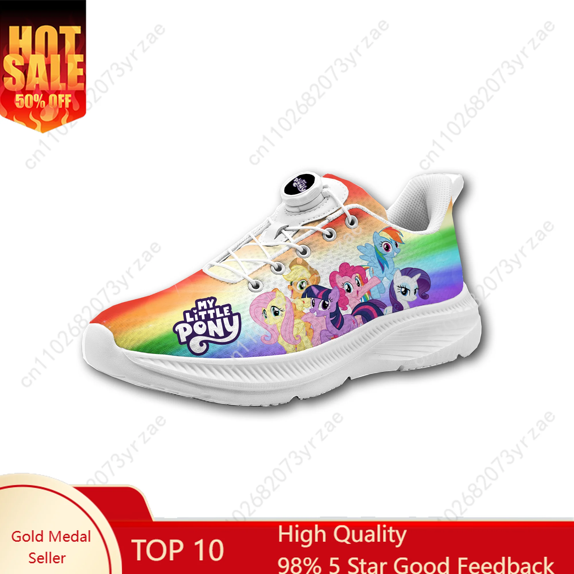 

My Little Pony Sneakers Mens Womens Walking Shoes Laceless Rotating Button Sports Shoe Fashion Lightweight Custom Sneaker