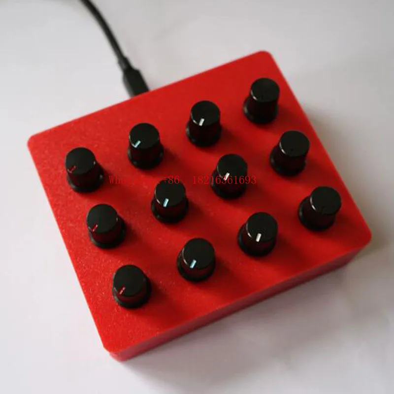 Limited Offer 12 Knob 360° Rotary Encoder MIDI Controller With 12 Custom CC Map Buttons For DAW VST Mixer - DJ Music Producti