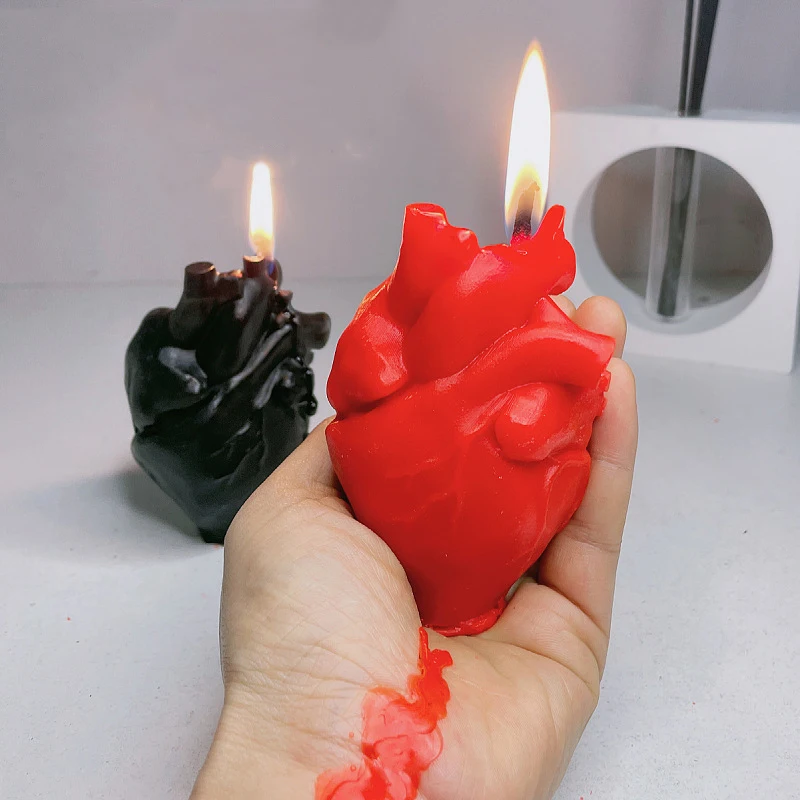 Heart Shaped Low Temperature Candle wax Bdsm Sex Candle Drip Sex Bed Flirting Teasing Massage Candles Erotic Games for Couple