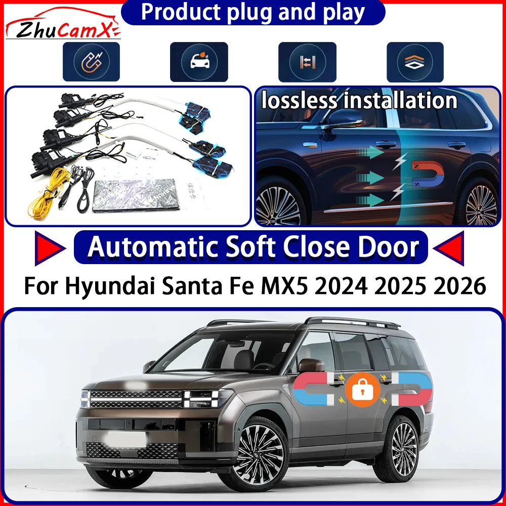 Siłownik zamka drzwi OEM do Hyundai Santa Fe MX5 2024 2025 2026 Zestaw do cichego domykania drzwi System automatycznego zamka z napędem Automatyczne otwieranie drzwi Łatwe domykanie