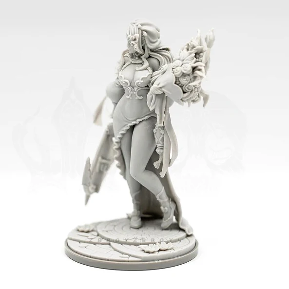 Kits de modèles en résine 38mm, figurine beauté incolore et auto-assemblée A-2196