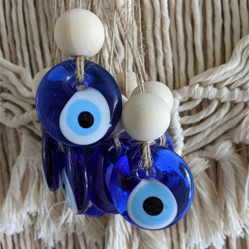 Evil Eye Wall Hanging Glass Blue Eye Wall Charm Home Decor Home Gift Idea House Protection Turkish Evil Eye Gift Wall Decoration