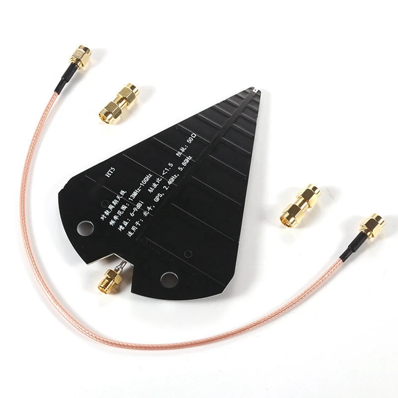 CJSD-HT5 سجل هوائي دوري 1.3-10Ghz هوائي اتجاهي واسع النطاق مكاسب عالية 6-9Dbi 50Ω لـ VHF UHF SHF Beidou GPS
