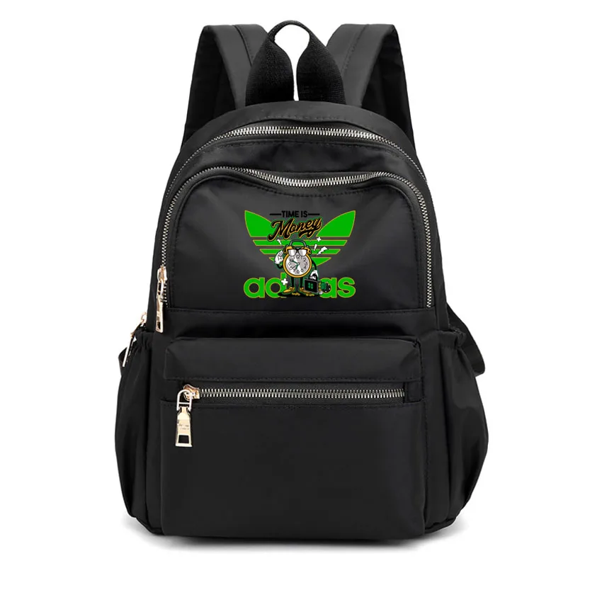 

Trend Nylon Female School Bags Rucksack Teen Girls Fashion Casual Backpack Funny Cartoon AD Letter Printed Women's Rucksack