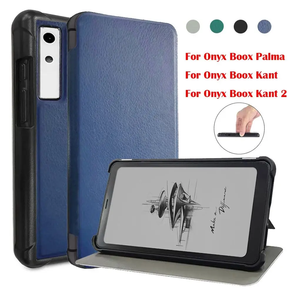 Leather 6.13 inch e-Reader Case Auto Sleep/Wake Anti Scratch E-Ink Screen Smart Shell Wear Resistant for Onyx Boox Palma/Kant 2