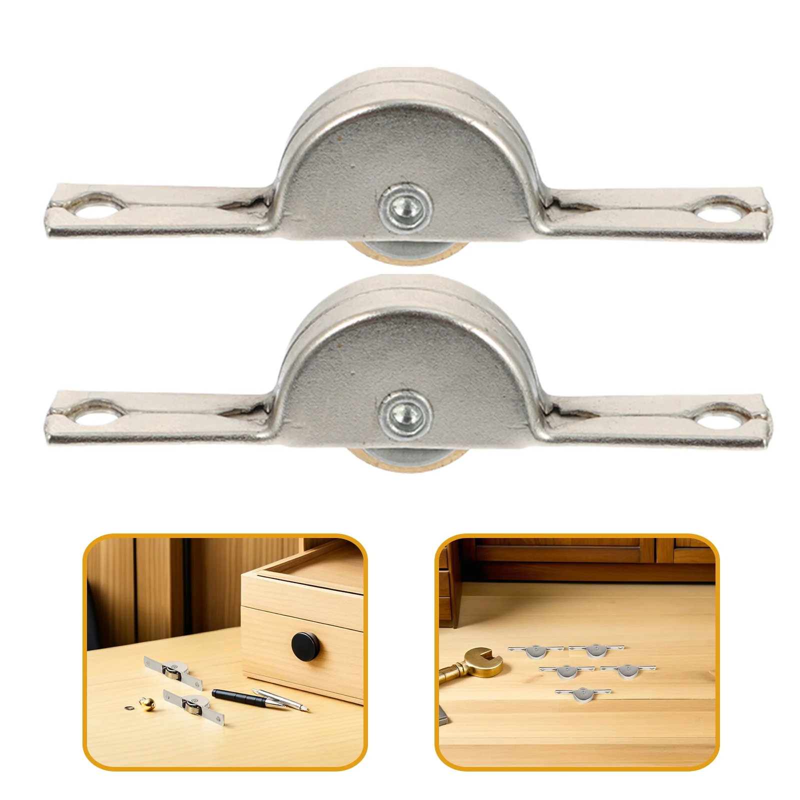 

10Pcs Sliding Door Rollers Heavy Duty Metal V-Shape Track Wheels for Wardrobe Closet Cabinet Doors Smooth Silent Operation