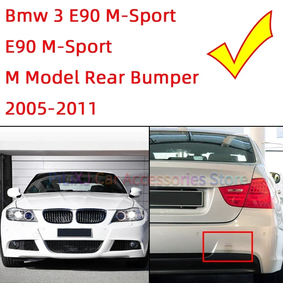 المصد الخلفي للسيارة سحب هوك غطاء العين غطاء لسيارات BMW 3 E90 LCI M Sport 2005-2008 2009 2010 2011 51128041134   سحب نقل غطاء الكسوة