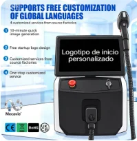 Mecavie 5000W Diode Laser Hair Removal Machine 5 Wavelength 10 Bars FAC Sapphire Cooling Emergency Stop 2Y Warranty Salon Beauty