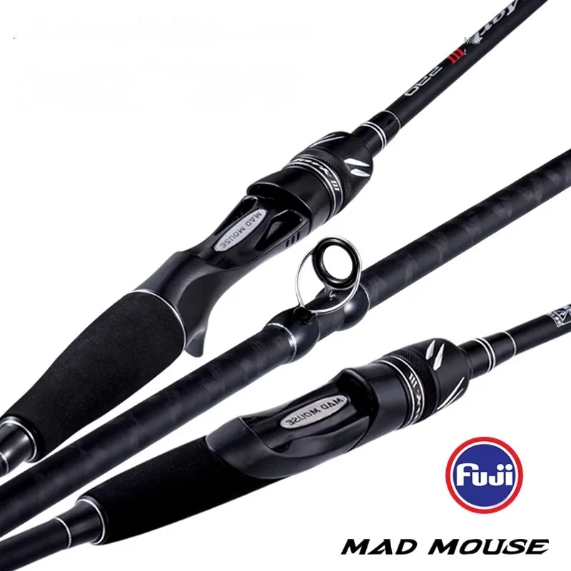 

MADMOUSE-Lure Rod Fuji Guide Ring Spinning Casting Ultra-Light Ultra Hard Bass Fishing Rod M, L, ML, Carbon, 1.98m, 2.09m, 2.28m