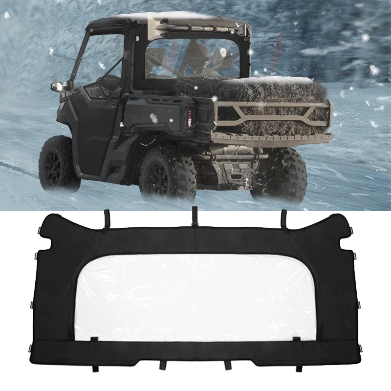 

Для Can-Am Defender HD 5 7 8 9 10 HD5 HD7 HD8 HD8 HD9 HD10 Max DPS XT 6x6 UTV ПВХ Мягкое заднее полностью пылезащитное лобовое стекло
