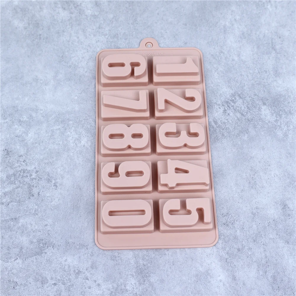 0-9 Arabic Numerals Epoxy Resin Molds DIY Craft Digital Number Pendant Silicone Mould Cake Decorating Tools Baking Accessories