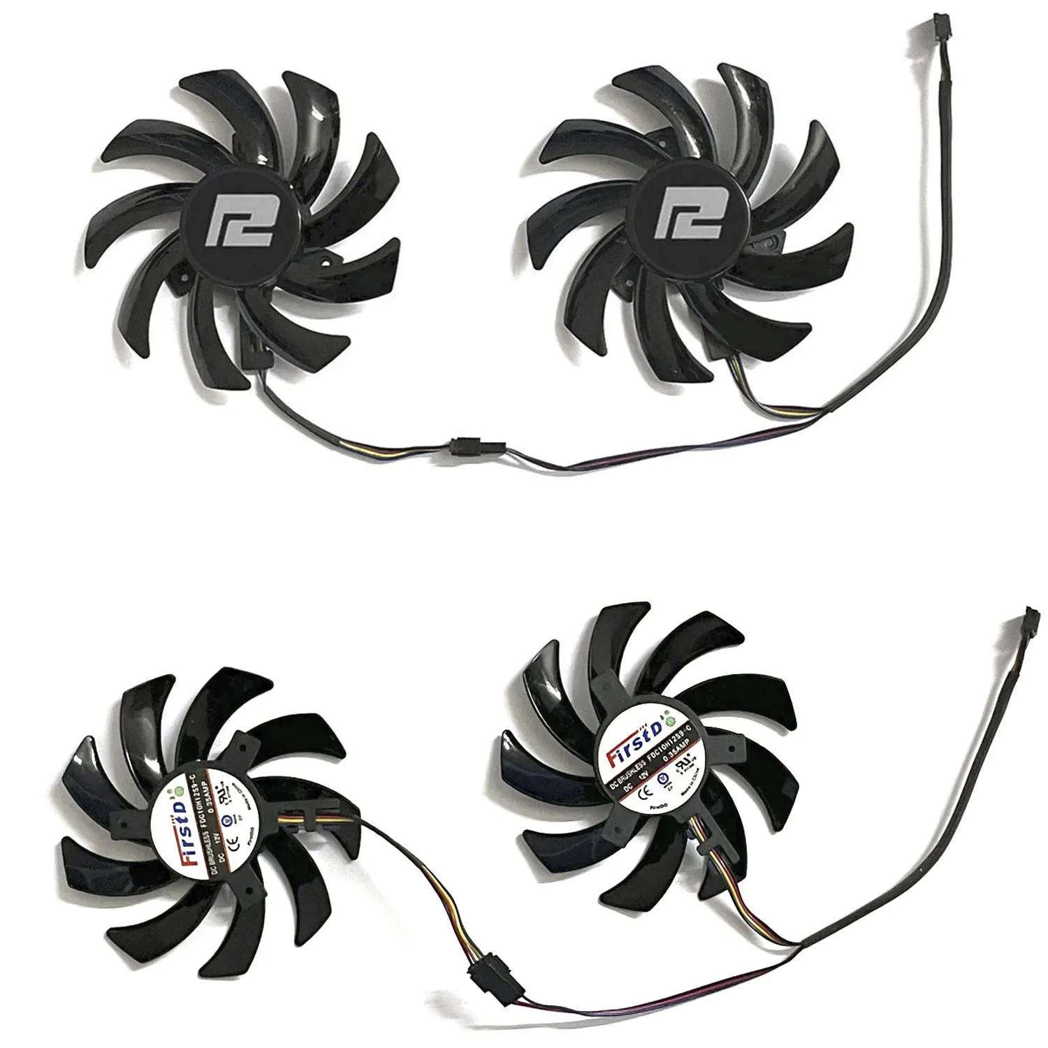 85MM 4-pin FDC10H12S9-C T129215BU RX 5700 5500 5600 XT graphics card fan for Powercolor RX 6700XT 6600XT 6600XT 6600 fighter fan