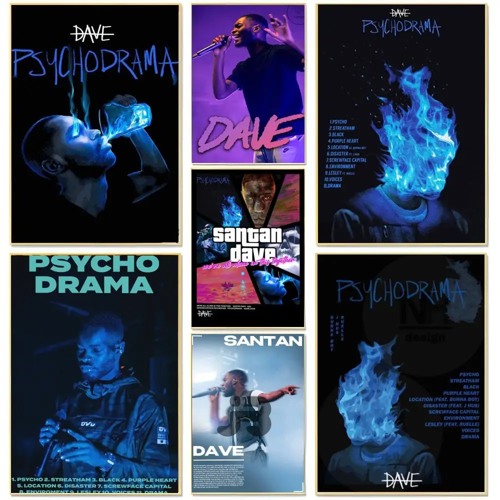 Retro Urban Rap Art D-Dave Game Over Hip Hop Album Poster Living Room Bedroom Decorative Print Unframed Decor