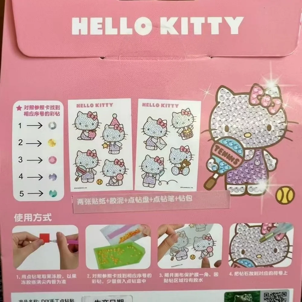 1 صندوق حقيقي سانريو الكرتون ملصق مرحبا كيتي Kuromi DIY بها بنفسك مذكرات الكمبيوتر المحمول الأمتعة سكيت الكتابة على الجدران الشارات متعة للفتيات اللعب