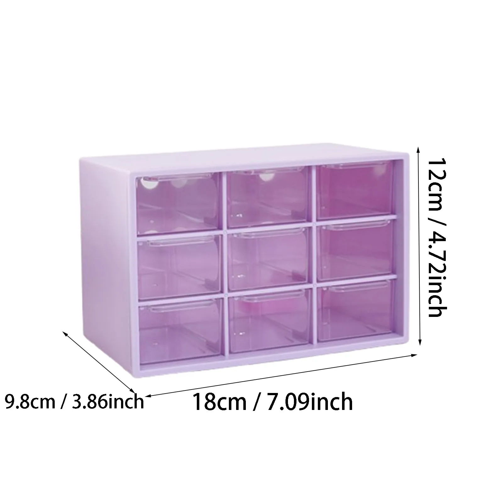 منظم أدراج شبكية مكون من 9 أدراج صغيرة شفافة ومقسمة على الحائط صندوق تخزين أشتات لطيف