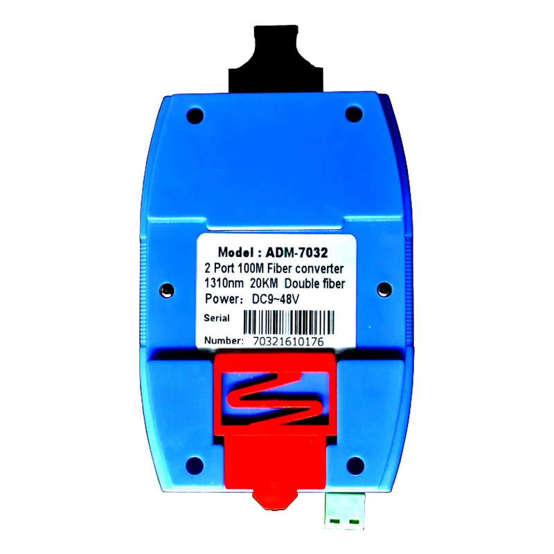 Transceptor de fibra ótica, conversor fotoelétrico, trilho de guia, industrial, ADM-7032, SC, SC1, FC, 1 ótico 2