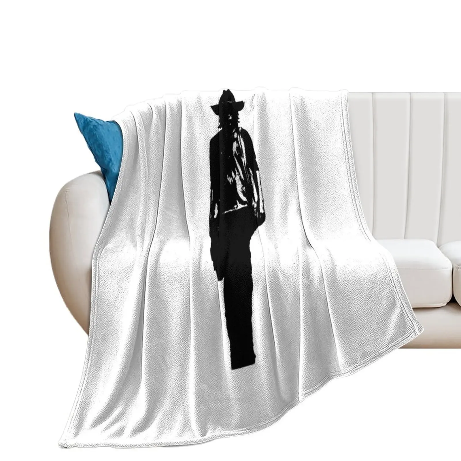 

Carl silhouette Throw Blanket cosplay anime Vintage Blankets