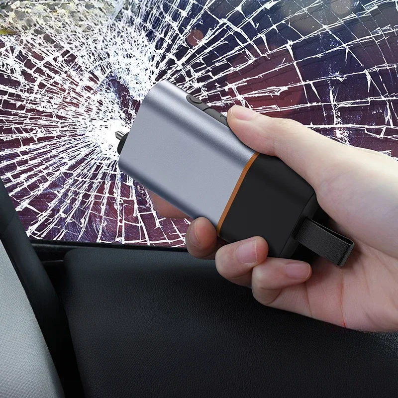3 In 1 Car Safety Hammer Window Glass Breaker Emergency Escape Seat Belt Cutter with LED Lighting Auto Escape Tool