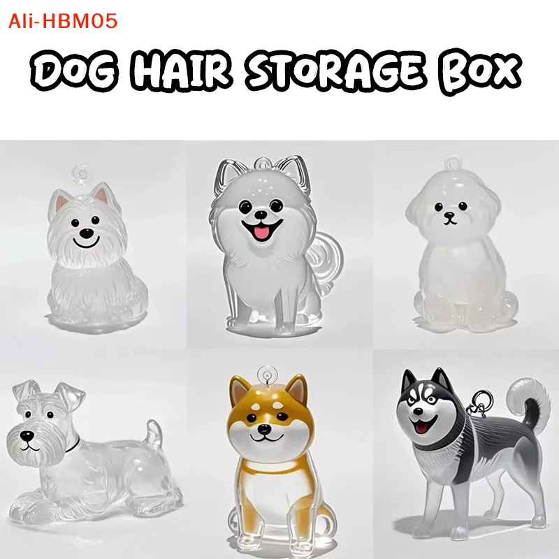 (HB05)Clear Puppy Hair Memorial Keepsake Capsule Pet Dog Fur Container DIY Pendant Keychain Decor Pet Lovers Home Display Gifts view 2