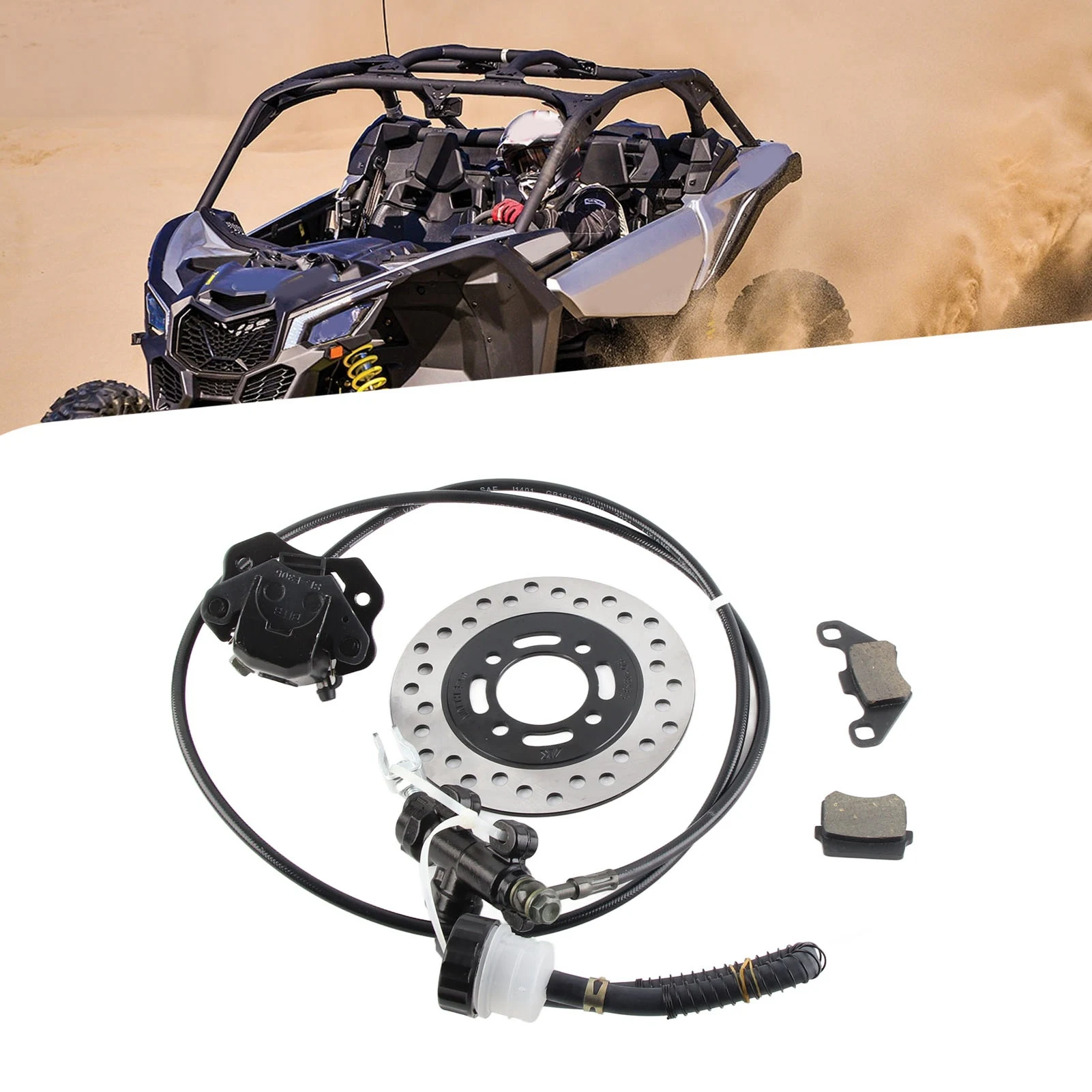 

Disc Brake Kit Brake Pad Disk Rotor for 50cc 110cc 125cc 150cc 200cc 250cc Dirt Bike Quad ATV Go Kart Hydraulic Disc Brake Kit