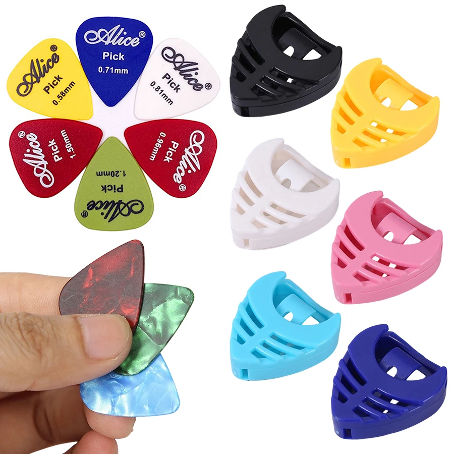12PCS Guitar Gadgets Kit Plastic Heart Shape Guitar Pick Box Random Color Plectrums Practice Prop Music Lovers Birthday Gift ZYF