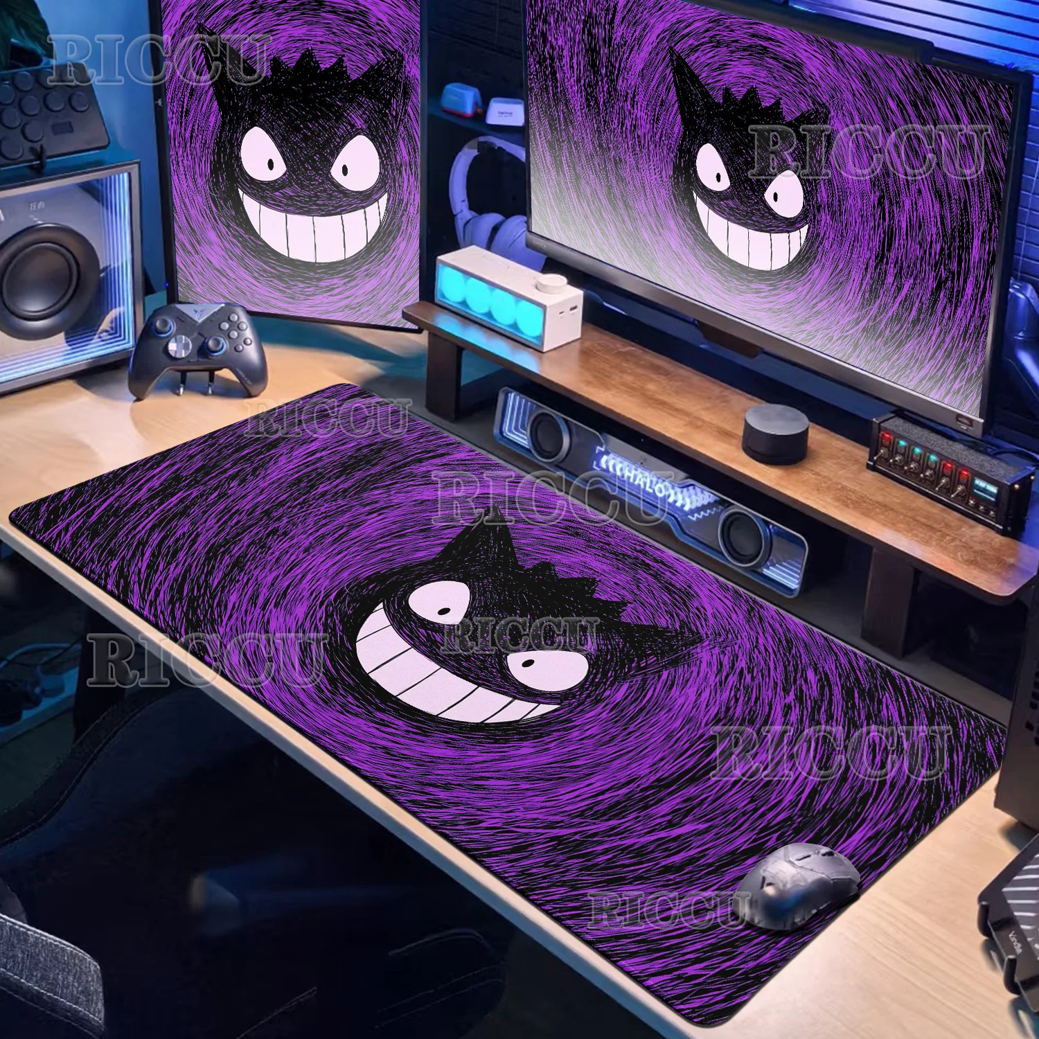 

XXL Mouse Pad P-Pokemon-Gengar Grande Large Gamer Kawaii DeskPad LockEdge Laptop Computer Keyboard Table Setup Gaming Decoration