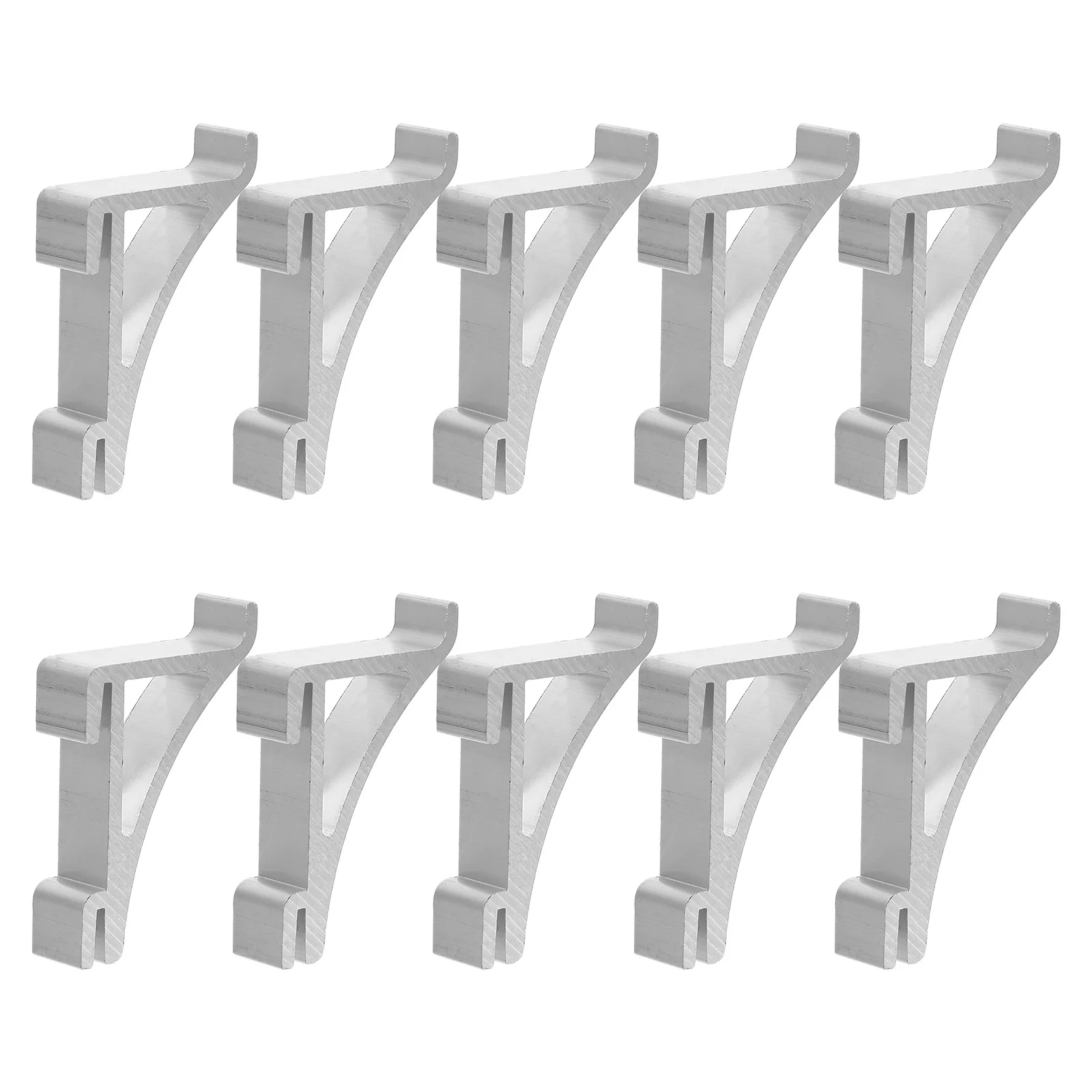 10pcs Cold Cabinet Hooks Aluminum Freezer Clamp Shelf Clips Easy Install Metal Refrigerator ganizer Bins Cooler Support Hooks