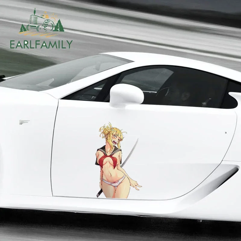 

EARLFAMILY 43cm x 25.1cm For Cartoon Sexy Personality Car Stickers Car Accessories Decal Vinyl Waterproof Anime Funny Sticker