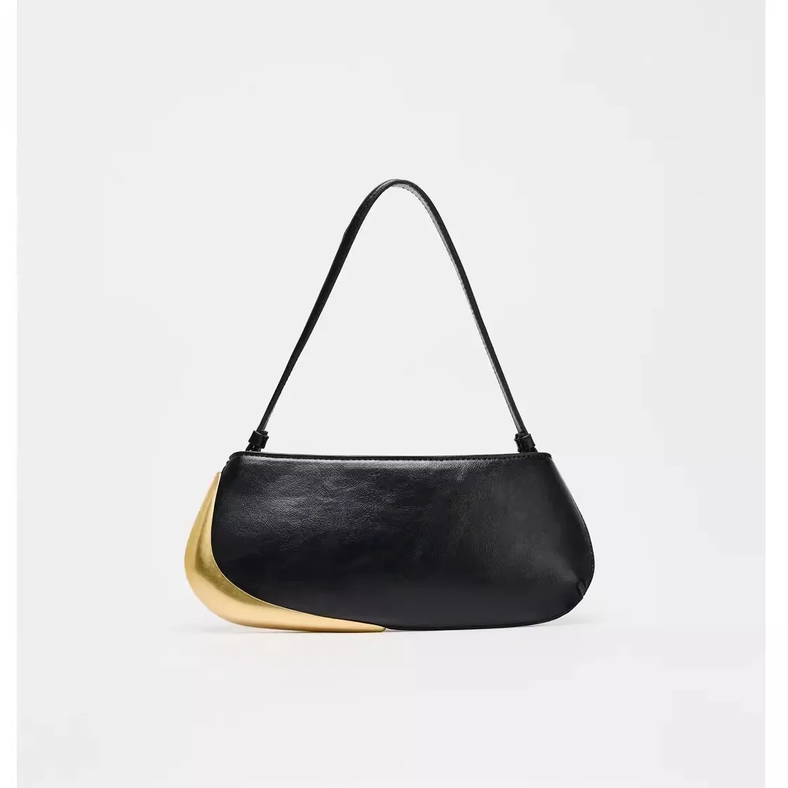 

Simple Style Hot Shoulder Bag Women Black Handbag PU Leather Armpit Messenger Bags Purse New Fashion