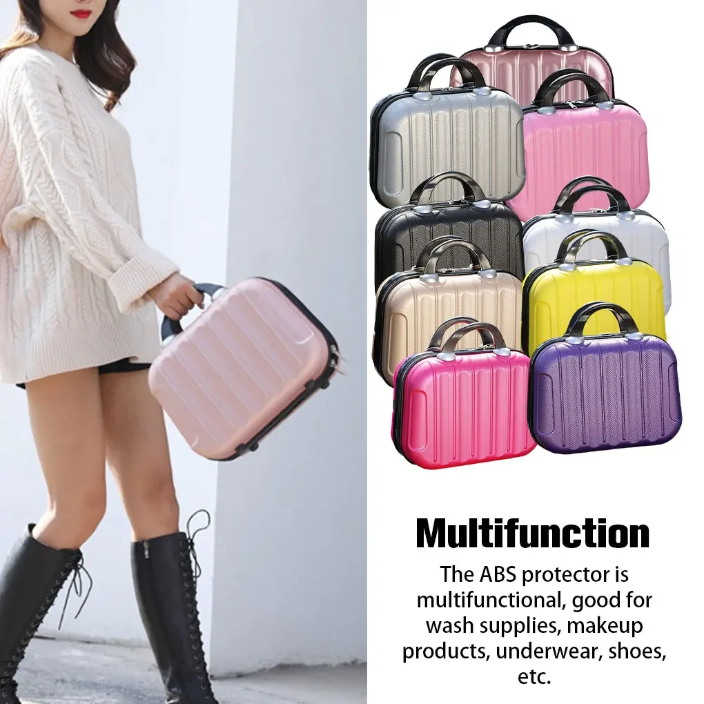 14 Inch Makeup Organizer Toiletry Suitcase Box Outdoor Luggage Cosmetic Case Bag Attached to Trolley Festival Gift