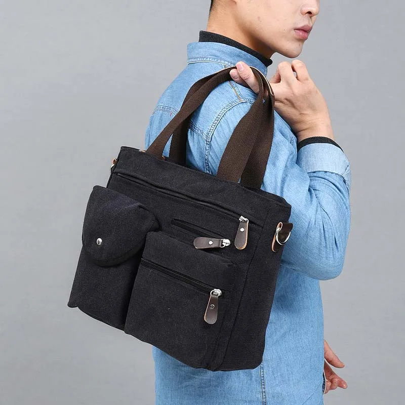 

New Style Casual Canvas Shoulder Bag for Men, Handbag and Crossbody Sling Bag, Versatile Fashion Backpack for Travel and Leisure