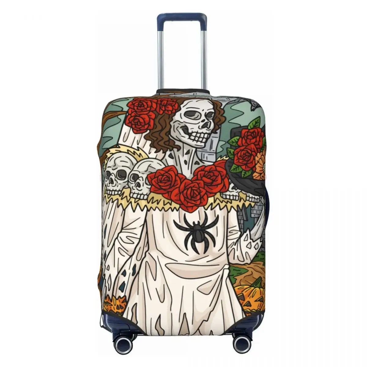 Halloween Wedding Gown Suitcase Cover Holiday Colored Cartoon Practical Luggage Accesories Cruise Trip Protection Xmas Gift