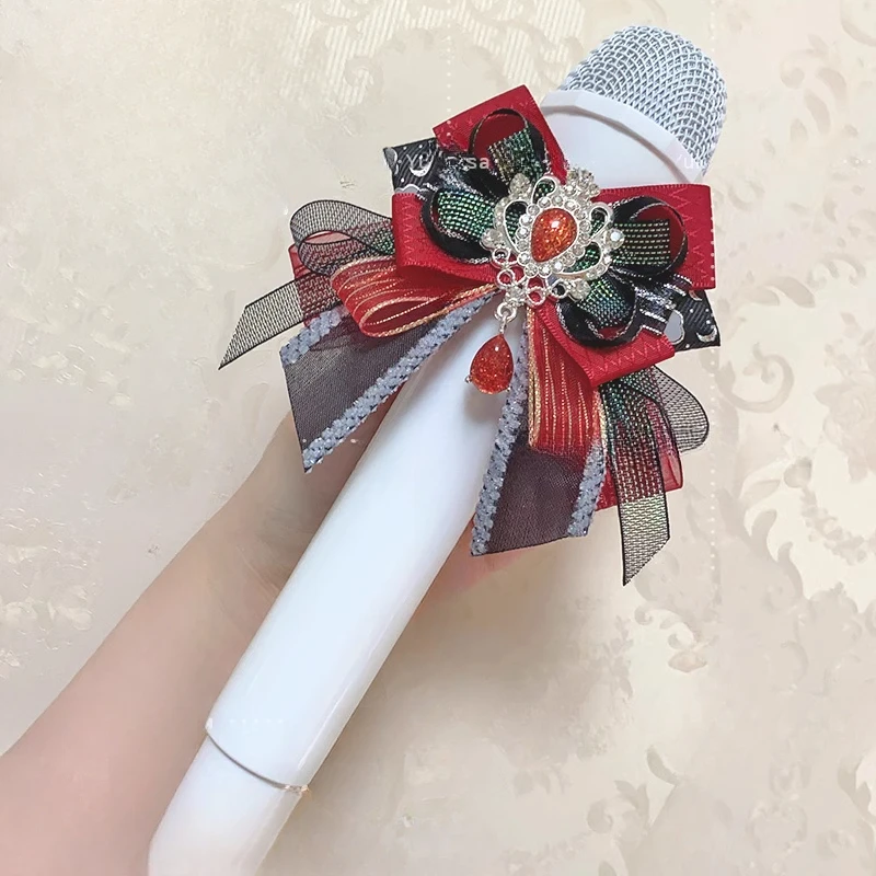 

New Women's Lolita Bow Tie Concert Hand Light Bow Shirt Set Sweater Collar Flower Original Luxury Rhinestone Handmade Jewelry