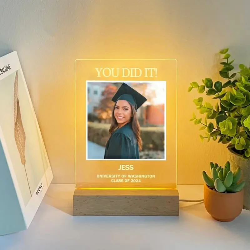 

Personalized Acrylic Photo Frame Graduate Custom Picture Plaque Board Graduation Memories Season Memorial Gift Desk Ornament ﻿