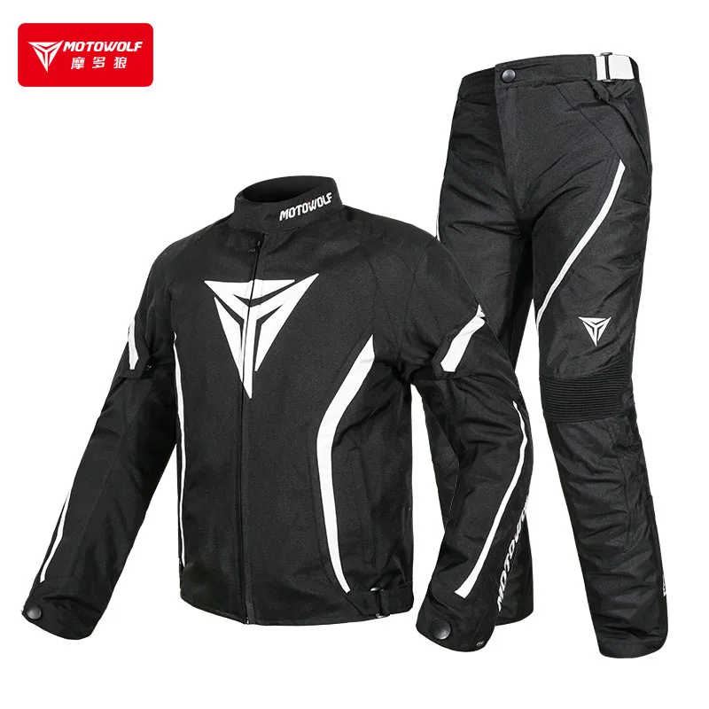 Motowolf Motorcycle Winter Riding Suit Set Racing Suit  Anti drop Thermal Windproof Waterproof Motorcycle Rider Equipment