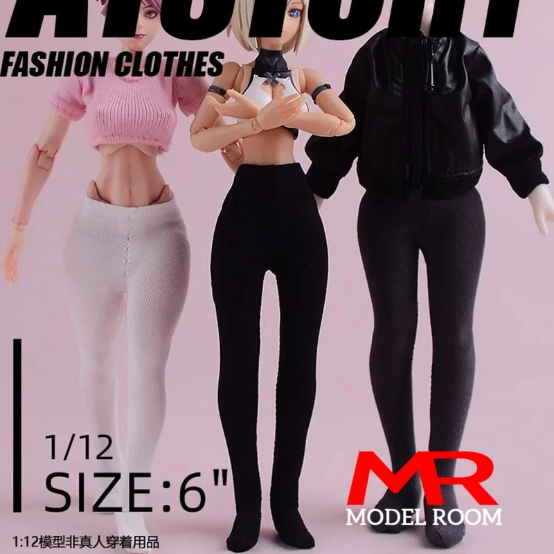 

ATstory 1/12 Scale Female Yoga Pants Pantyhose Clothes Accessories Model Fit 6'' TBL SHF BJD Action Figure Body Dolls