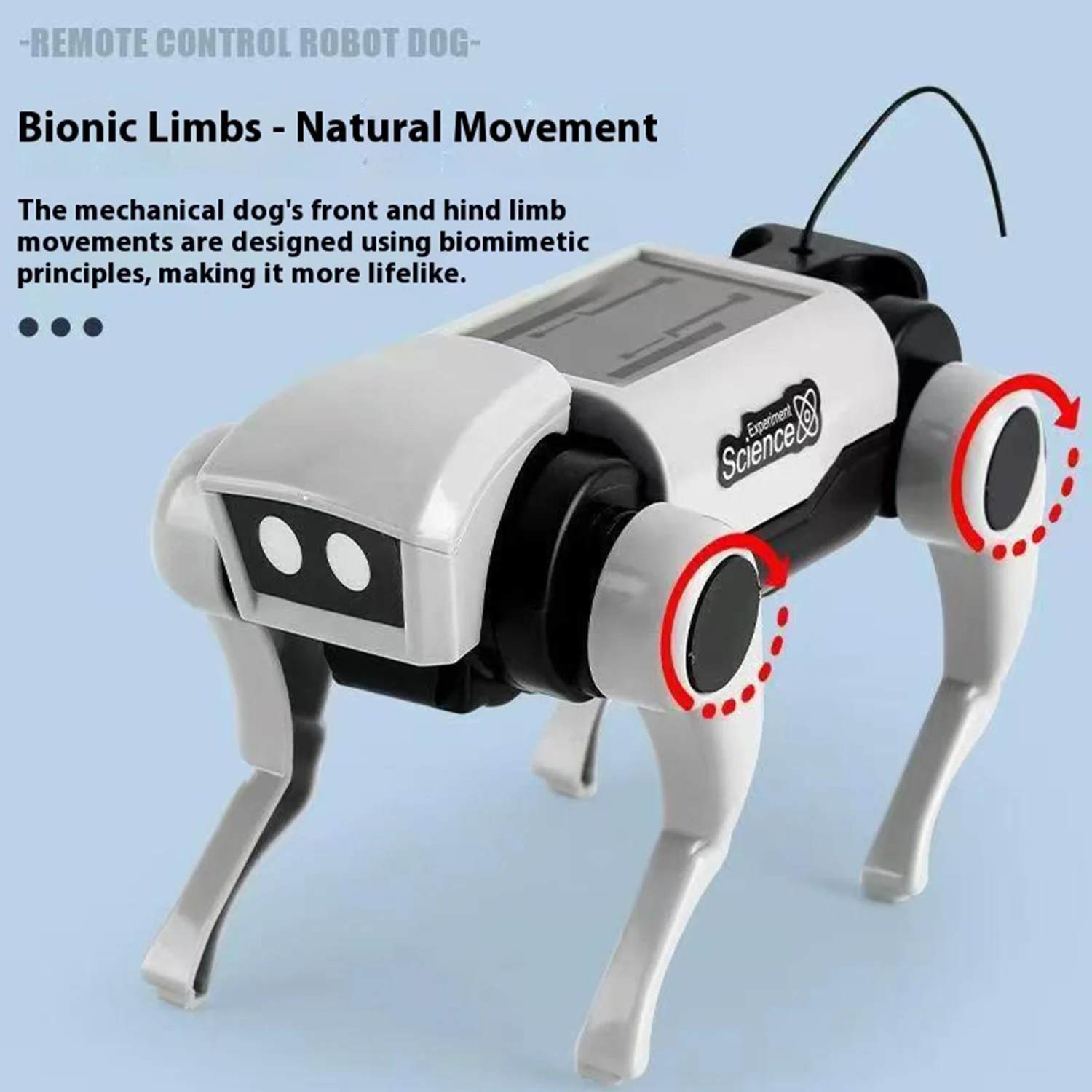 Robot Children's Remote Control Mechanical Dog Toy Science Teaching Diy Assembling Model Electric Set Toys for Boys Kids Gift