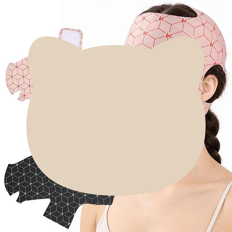 Full Coverage Reusable Facial Care Mask Ear Hook V Shape Full Face Wrap Soft Breathable For Home Beauty And Skincare Supply