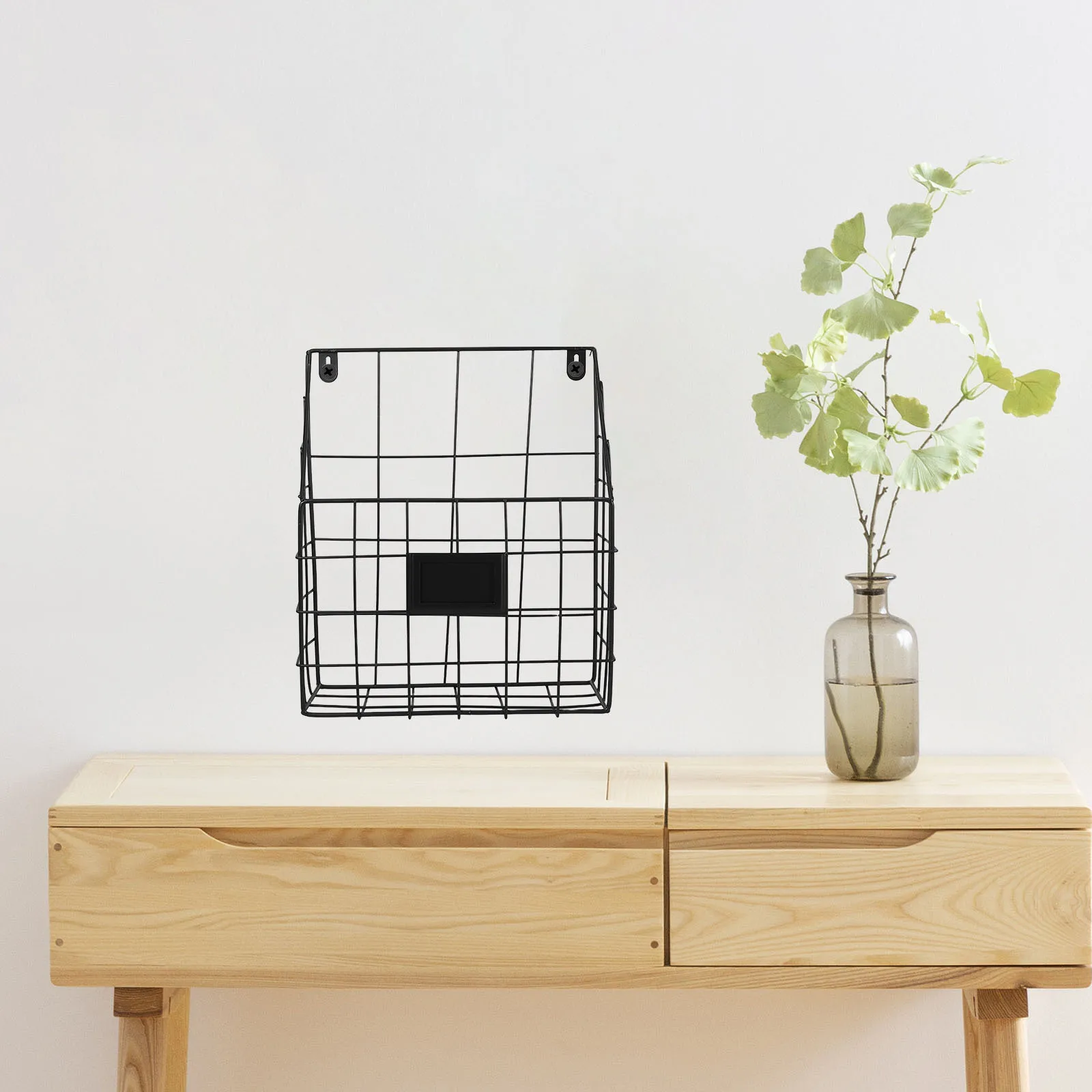 

Nordic Style Black Desktop Letter Holder Document Storage Rack Office Organizer Book Newspaper Magazine Organizer Desk