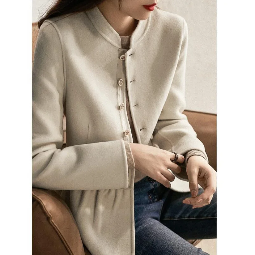 

Loose Short Coat Women's Spring Autumn 2025 New Fashion Casual Imitation Cashmere Jackets