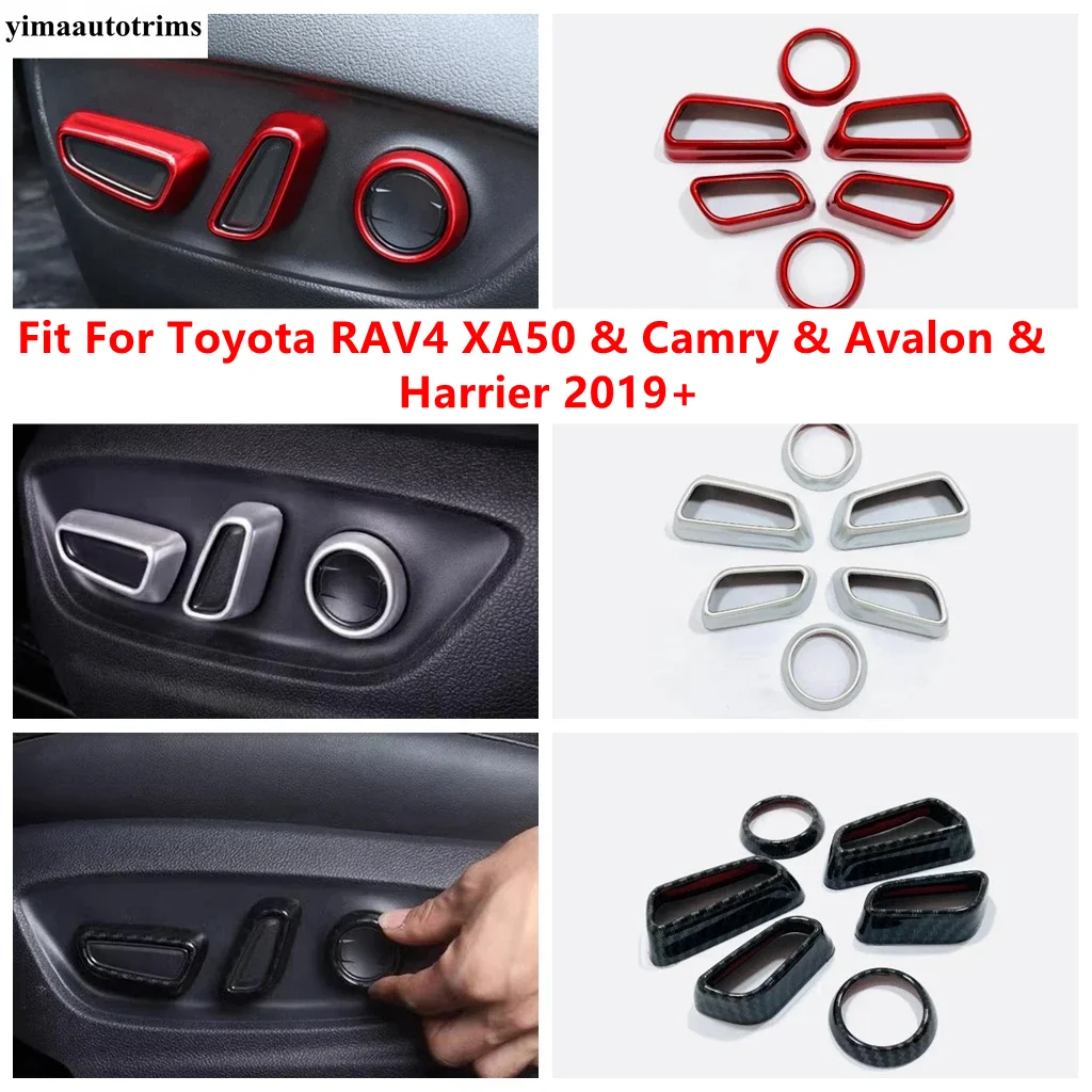 Car Seat Adjustment Button Switch Control Cover Trim ABS Accessories For Toyota RAV4 XA50 & Camry & Avalon & Harrier 2019 - 2025