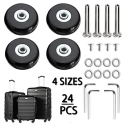 Silent Suitcase Wheels Rubber Trolley Luggage Casters High-Quality Durable Travel Bag Wheel Repair Accessories for Quiet Rolling