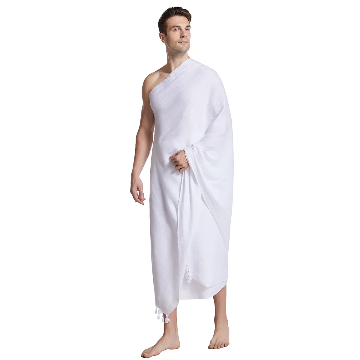 Hajj Towel Hajj Suit Pure Polyester White Towel Embossed Beach Towel Microfiber Indian Clothing  Pakistani Salwar Kameez