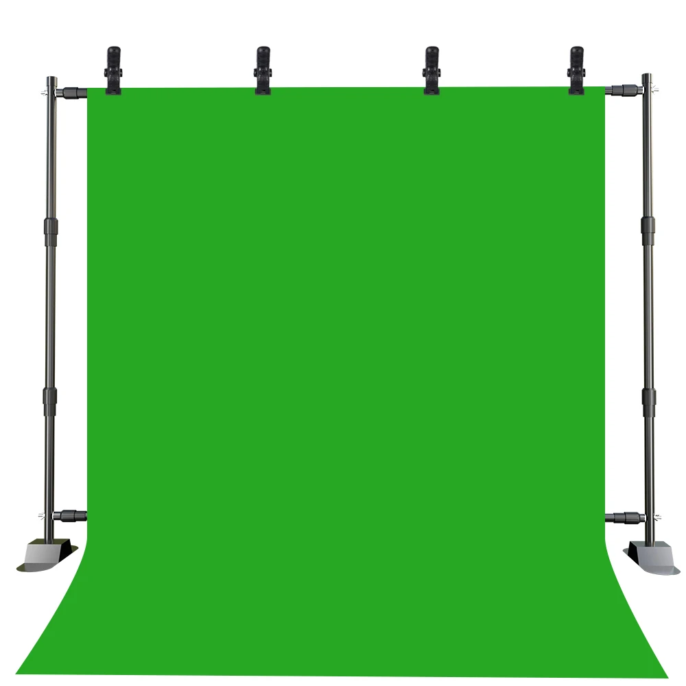 SH NEW Double-Crossbar Background Stand Backdrop Frame Support System For Photography Photo Studio Video For Muslin Green Screen