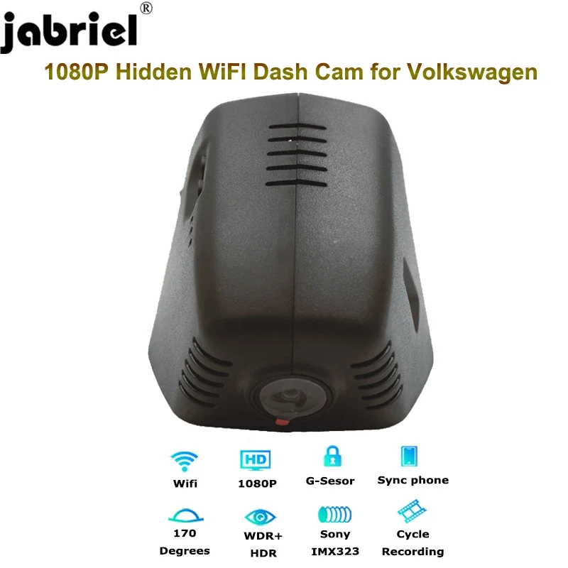 Jabriel Auto 1080P Wifi Dash Camera Car Dvr For Volkswagen Tiguan Atlas Passat Golf Arteon Sharan Magotan Ateca 2013 2019 2020